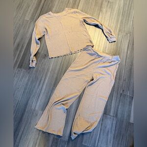 BB Dakota Kids Pajama Set in Soft Beige